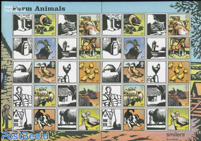 Farm Animals, Label Sheet
