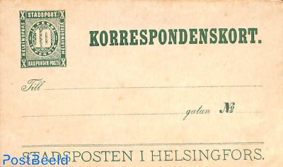 City post Helsingfors correspondence card 