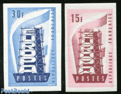 Europa 2v, imperforated