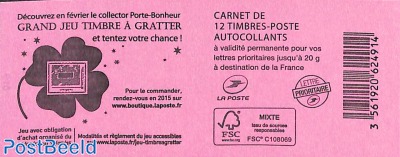 Grand jeu Timbre, Booklet with 12x rouge s-a