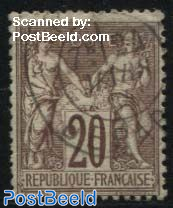 20c, Type I, Stamp out of set