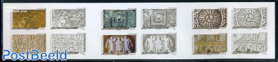 Reliefs from Louvre museum 12v s-a in booklet