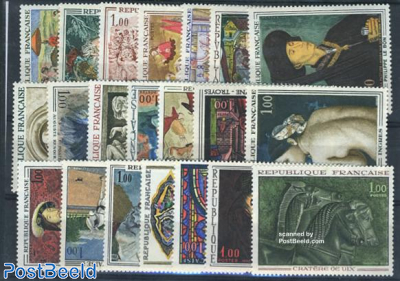 Art stamps France 1966/1970 (21 stamps)