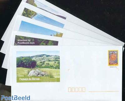 Envelope set, Nievre (5 envelopes)