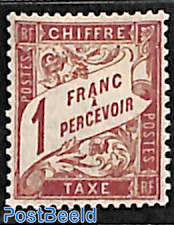 1Fr, Postage due, Stamp out of set