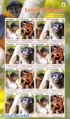 WWF, Monkeys 4v minisheet