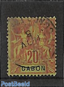 20c, stamp out of set
