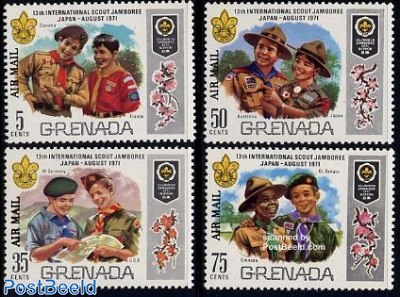 Scouting, AIRMAIL overprints 4v