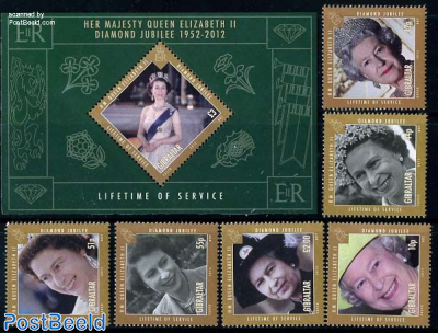 Elizabeth II Diamond jubilee 6v+s/s