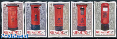 Gibraltar Pillar Boxes 5v