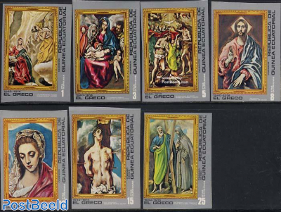 El Greco paintings 7v imperforated