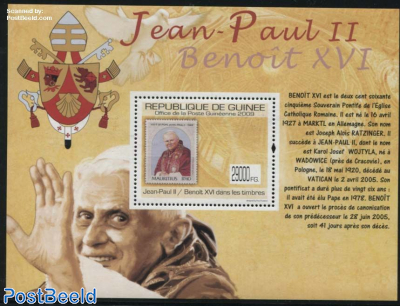 Pope on stamps s/s