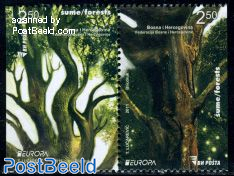 Europa, forests 2v, booklet pair