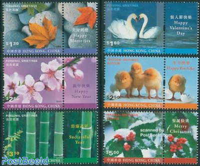 Greeting stamps 6v