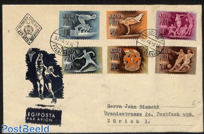 Cover to Zürich with Sport stamps