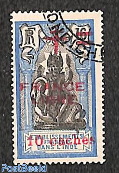 10Ca on 16Ca, FRANCE LIBRE, Stamp out of set