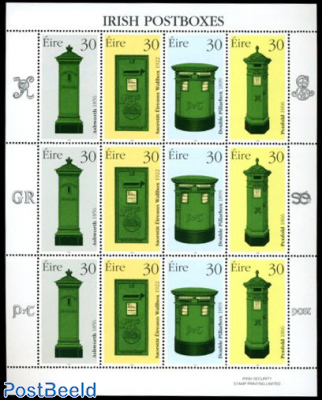 Postboxes minisheet