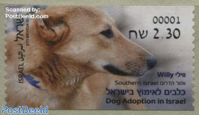Automat Stamp, Dog Adoption, Willy 1v (face value may vary)