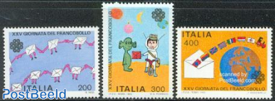 Stamp Day, Communication Year 3v