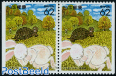 Rabbit and turtle booklet pair
