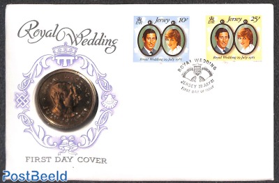 Coin letter, Royal Wedding with two pounds1