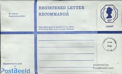 Registered letter 40p+10p