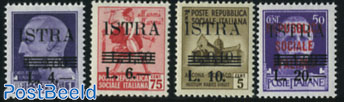 ISTRA L. overprints 4v
