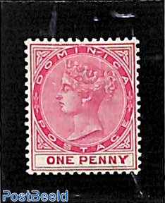 1d, carmine, Stamp out of set