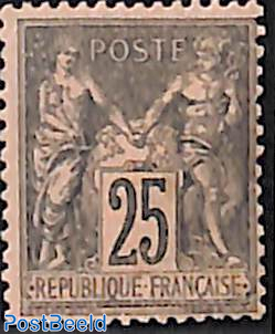 25c, Stamp out of set, without gum