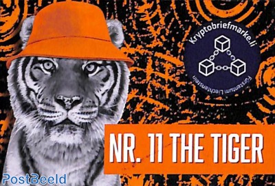 Crypto stamp the Tiger, closed package