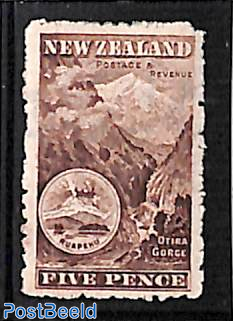 5p, WM NZ-star, Perf. 11, Stamp out of set