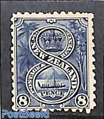 8d, WM NZ-star, perf. 11, stamp out of set