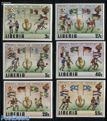 Worldcup football 6v, imperforated