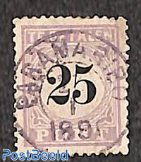 25c, type I, Stamp out of set