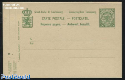 reply Paid Postcard 5/5c