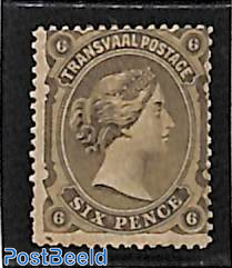 Transvaal, 6d, stamp out of set
