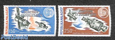Apollo-Sojuz 2v, proof with silver overprints