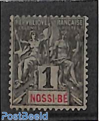 1c, Nossi-Bé, Stamp out of set