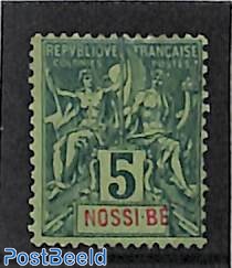 5c, Nossi-Bé, Stamp out of set