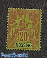 20c, Nossi-Bé, Stamp out of set
