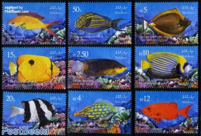Definitives, coral fish 9v