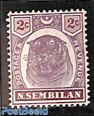 Negeri Sembilan, 2c, Stamp out of set, without gum