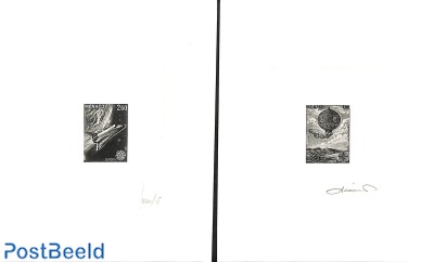 Epreuve blackprints with signature of designer, Europa 1983