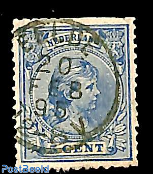 Kleinrond EELDE on NVPH No. 35 (damaged stamp)