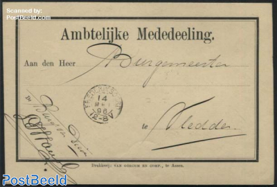 Kleinrond FREDERIKSOORD on official mail