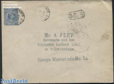 Kleinrond GROOT-SCHERMER on 5c envelope