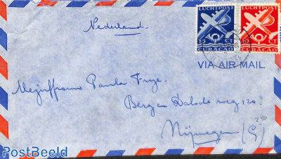 Airmail letter to Nijmegen