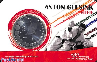 5 Euro, coincard, Anton Geesink