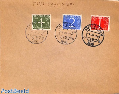 Definitives 1c,2c,4c First Day Cover 01-09-1946