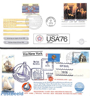 2 special US bicentenary covers